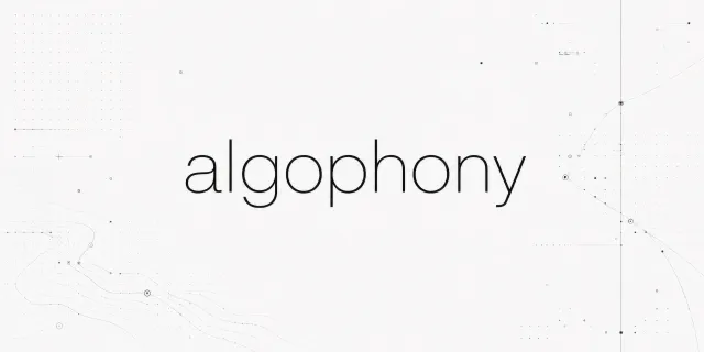 Portada de Algophony: un campo blanco despejado con líneas finas