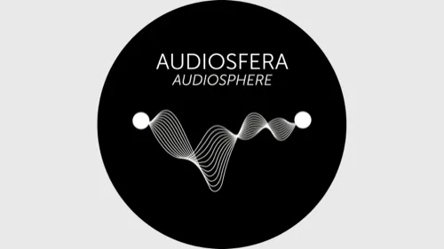 Audiosfera logo: una forma de onda dentro de un círculo negro