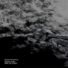 Cubierta de fragmentos seleccionados: textura de roca en blanco y negro